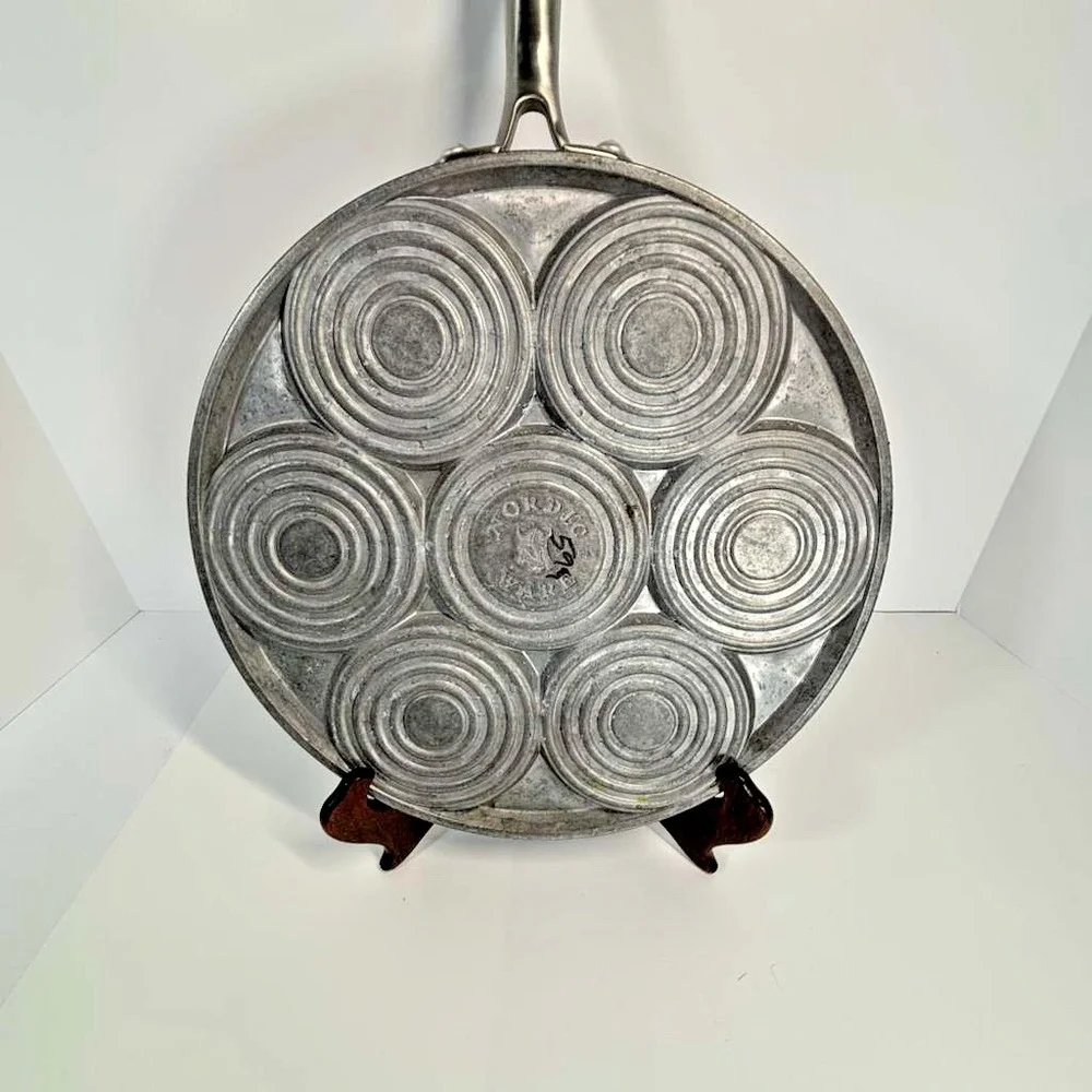 NORDIC WARE Non Stick Silver Dollar Waffle Chaffle Pan Makes 7 Waffles at Once